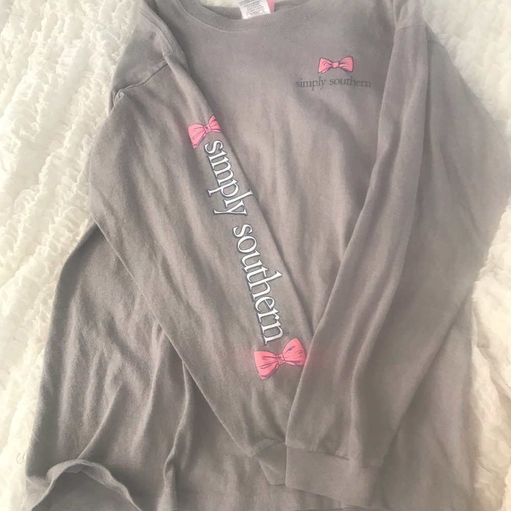 Gray simply southern shirt